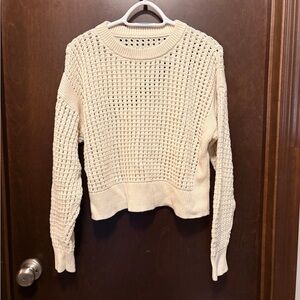 Old Navy Women's Cream Knit Sweater